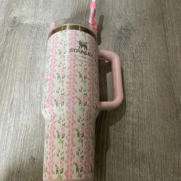 Stanley Pink Floral Accent Tumbler - Picture 2 of 3